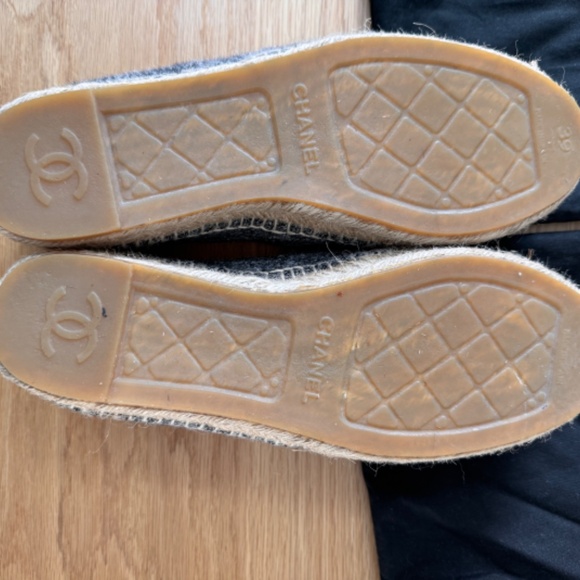 Chanel Espadrille 38 Woven Felt CC Runway Rare Flats CC-0322N-0082 - Picture 5 of 11